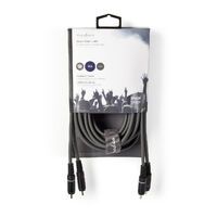 Nedis Stereo-Audiokabel / 2x RCA Stecker / 2x RCA Stecker / Vernickelt / 5.00 m / Rund / Dunkelgrau / Kartonhülle