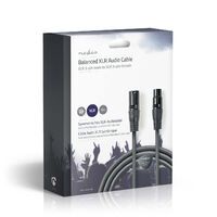 Nedis Balanced Audio-Kabel / XLR 3-Pin Stecker / XLR 3-Pin Buchse / Vernickelt / 10.0 m / Rund / PVC / Dunkelgrau / Kartonverpackung