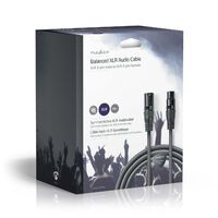 Nedis Balanced Audio-Kabel / XLR 3-Pin Stecker / XLR 3-Pin Buchse / Vernickelt / 20.0 m / Rund / PVC / Dunkelgrau / Kartonverpackung