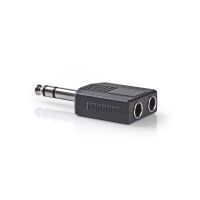 Nedis Stereo-Audio-Adapter| 6.35 mm Stecker| 2x 6.35 Buchse| Vernickelt| Gerade|