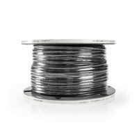 Nedis Mikrofonkabel / 2 x 0.25 mm² / Kupfer / 100 m / Rund / PVC / Schwarz / Rolle