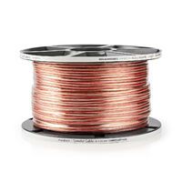 Nedis Lautsprecherkabel / 2 x 2.50 mm² / Kupfer / 100 m / Rund / PVC / Transparent / Rolle