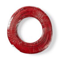 Nedis Lautsprecherkabel / 2 x 0.35 mm² / CCA / 100 m / Rund / PVC / Red / Schwarz / Eingewickelt