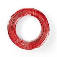 Nedis Lautsprecherkabel / 2 x 0.75 mm² / CCA / 100 m / Rund / PVC / Red / Schwarz / Eingewickelt