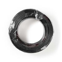 Nedis Lautsprecherkabel / 2 x 1.50 mm² / CCA / 100 m / Rund / PVC / Red / Schwarz / Eingewickelt