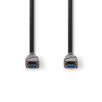 Nedis Aktive optische High Speed ​​HDMI-Kabel mit Ethernet / HDMI™ Stecker / HDMI™ Stecker / 4K@60Hz / 18 Gbps / 20.0 m / Rund / PVC / Schwarz / Kartonverpackung