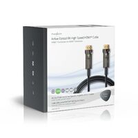 Nedis Aktive Optische Ultra High Speed ​​HDMI-Kabel mit Ethernet / HDMI™ Stecker / HDMI™ Stecker / 8K@60Hz / 48 Gbps / 100 m / Rund / PVC / Schwarz / Kartonverpackung