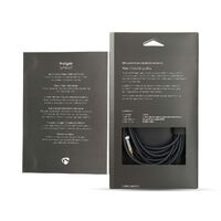 Nedis Stereo-Audiokabel / 3.5 mm Stecker / 2x RCA Stecker / Vergoldet / 5.00 m / Rund / Gun Metal Grau / Verpackung mit Sichtfenster