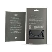 Nedis Optisches Audiokabel / Toslink Stecker / Toslink Stecker / 1.00 m / Rund / Baumwolle / Gun Metal Grau / Verpackung mit Sichtfenster