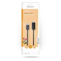 Nedis Displayport-Kabel / DisplayPort Stecker / HDMI™ Stecker / 4K@60Hz / Vernickelt / 2.00 m / Rund / PVC / Schwarz / Box