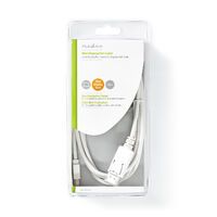 Nedis Mini Displayport-Kabel / DisplayPort 1.4 / Mini DisplayPort Stecker / DisplayPort Stecker / 48 Gbps / Vernickelt / 2.00 m / Rund / PVC / Weiss / Blister