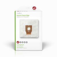 Nedis Staubsaugerbeutel / 4 Stück / Synthetik / Meist verkauft für: Philips / Weiss