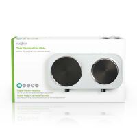 Nedis Elektro-Heizplatte / Kpchzone: 2 / 2500 W / Überhitzungsschutz / Weiss