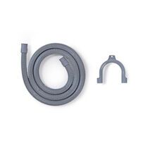 Nedis Ablaufschlauch / 21 mm / 19 mm / 1.5 Bar / 3.00 m / Anwendung: Schüssel / Waschmaschine / Grau