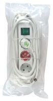 Brennenstuhl 1152920 - 5 m - 3 AC outlet(s) - White - White