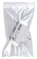 Brennenstuhl Mehrfachsteckdose, Steckdosenadapter 3-fach mit erhöhtem Berührungsschutz (2 x Eurosteckdose & 1 x Schutzkontakt) weiß