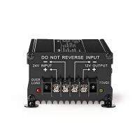 Nedis Stromwandler / Auto Angetrieben / 24 V DC / 12 V DC / 120 W / Schraubklemme / Ausgestattet mit einer Sicherung / Schwarz