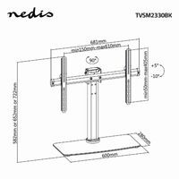 Nedis TV-STANDFUß 32-65 ZOLL    45KG (TVSM2330BK        SW)