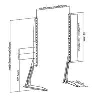 Nedis Fester TV-Staender| 13-70"| maximal unterstützes Bildschirmgewicht 50 kg|
