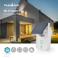 Nedis SmartLife Smart Stecker / Wi-Fi / IP44 / Leistungsmesser / 3680 W / Schutzkontakt / Typ F (CEE 7/7) / -30 - 40 °C / Android™ / IOS / Grau / Weiss