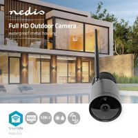 Nedis SmartLife Außenkamera / Wi-Fi / Full HD 1080p / IP65 / Cloud Storage (optional) / microSD (not enthalten) / 12 V DC / mit Bewegungssensor / Nachtsicht / Schwarz