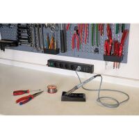 Brennenstuhl Bremounta Steckdosenleiste 5-fach mit 2 USB-Ladebuchsen Schwarz 3,00 m TYPE F