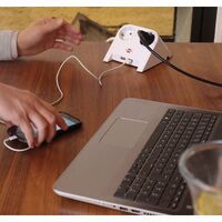 Brennenstuhl Tischsteckdose   2x 2-USB Ports 2100mA weiß (1153520222)