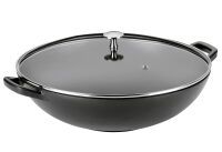 KELA Wok Calido Gusseisen schwarz 4,0l H17cm Ø36cm schwarz