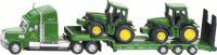 SIKU 1837 Tieflader mit John Deere Traktoren
