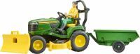 Bruder 62104 bworld John Deere Aufsitzrasenmäher mit Anhänger