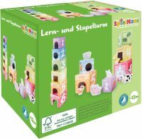 VEDES Großhandel GmbH - Ware SpielMaus Holz Stapelturm, 12 Teile