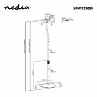 Nedis Lautsprecherhalter| Universal| Ständer| 4.5 kg| Höhenverstellbar| ABS Stahl|