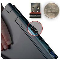 Logitech M 185 Cordless Notebook Mouse USB schwarz / rot Mäuse PC -kabellos-