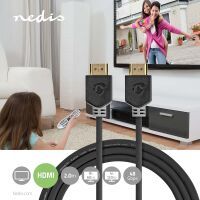 Nedis Ultra High Speed ​​HDMI ™ -Kabel / HDMI™ Stecker / HDMI™ Stecker / 8K@60Hz / 48 Gbps / 2.00 m / Rund / 6.5 mm / Anthrazit / Box