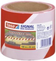 Tesa 58137 - Red - White - Polyethylene - 100 m - 80 mm