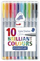 STAEDTLER triplus fineliner 334 - Multi - Grey - Polypropylene (PP) - 0.3 mm - 10 pc(s)
