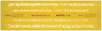 Aristo AR5305 - Letter/number/symbol stencil - Adult - Transparent,Yellow - Plastic - 245 mm - 75 mm