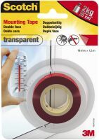 3M Scotch doppelseitiges Montageklebeband 19 mm x 1.5 m transparent stark klebend