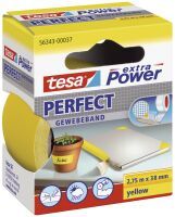 Tesa Gewebekleb. 2,75m x 38mm extra Power gelb Perfekt 56343 Gewebeklebeband
