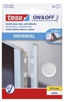 tesa ON&OFF Universal Klettpunkte weiß 8 St. 16mm rund (55226-00003-01)