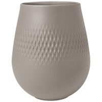 Villeroy & Boch Manufacture Collier taupe Vase Carré klein