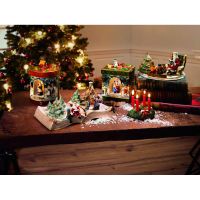 Villeroy & Boch Christmas Toys Schneekugel groß,  Santa und Hirsch
