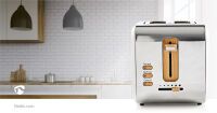Nedis Toaster / Soft Touch Serie / 2 Steckplätze / Bräunungsstufen: 6 / Auftaufunktion / Weiss