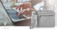 Nedis Notebook Tasche (NBBG17150BK) für 17-18" Notebooks Nedis Sortiment NBBG17150GY Tragetasche grau