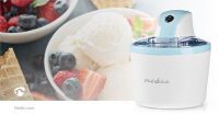Nedis Eismaschine / 1.2 l / Blau / Weiss / Aluminium / Kunststoff