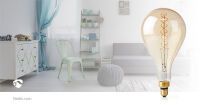 Nedis LED-Filament-Lampe E27 / A160 / 5 W / 280 lm / 2000 K / Dimmbar / Warmweiss / Retro Style / 1 Stück