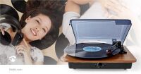 Nedis Turntable| 9 W| Bluetooth| Dust Cover| Brown TURN200BN