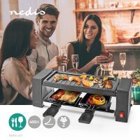 Nedis RACLETTE GRILL 8PFÄNN.    200W (FCRA210FBK2       SW)