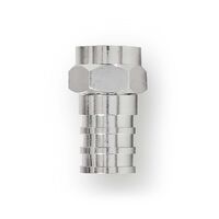 Nedis F-Stecker| gerade| Stecker| Vernickelt| 75 Ohm| Twist-on|