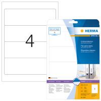 HERMA File labels A4 192x61 mm white paper matt opaque 100 pcs. - White - Self-adhesive printer label - A4 - Paper - Laser/Inkjet - Permanent